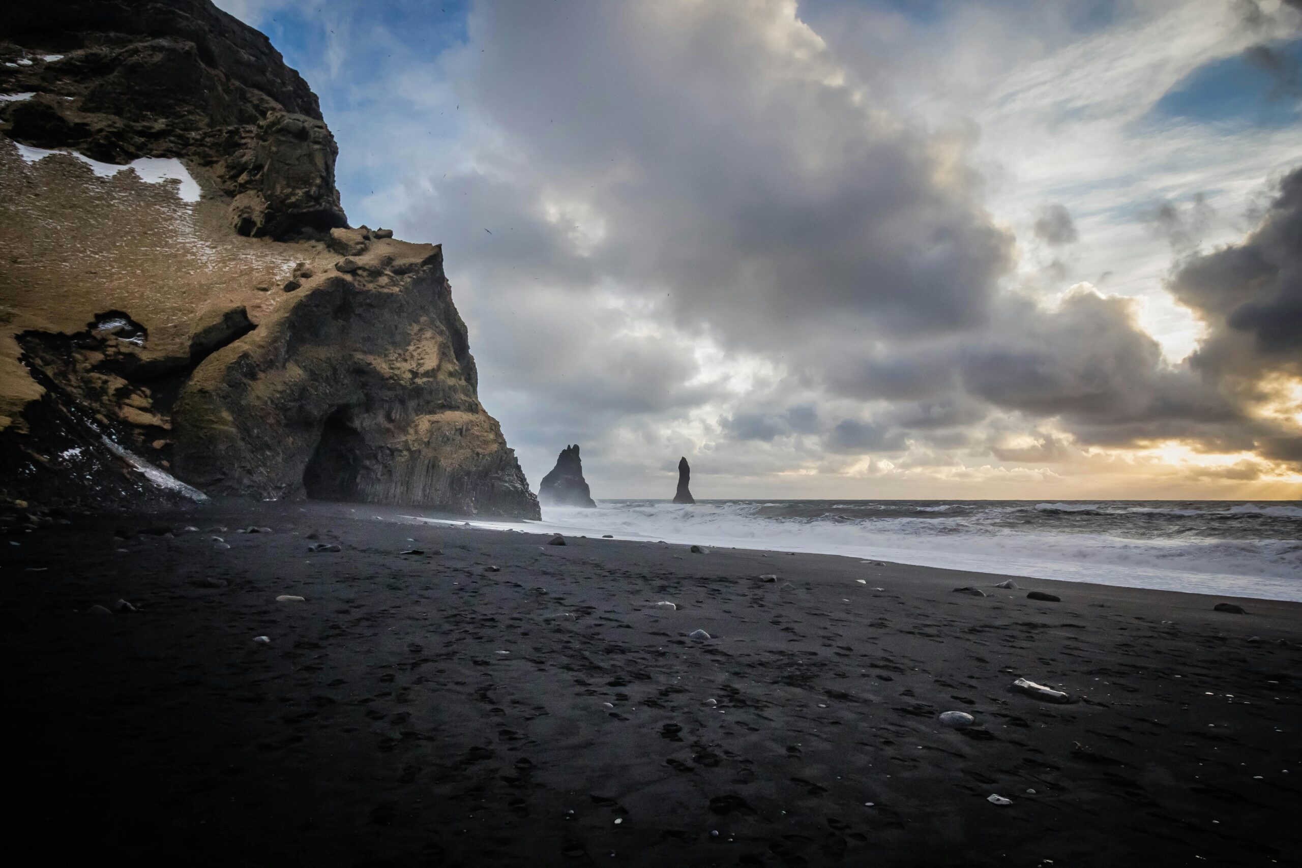 Black sand beaches of Iceland are one of the top attractions of the country