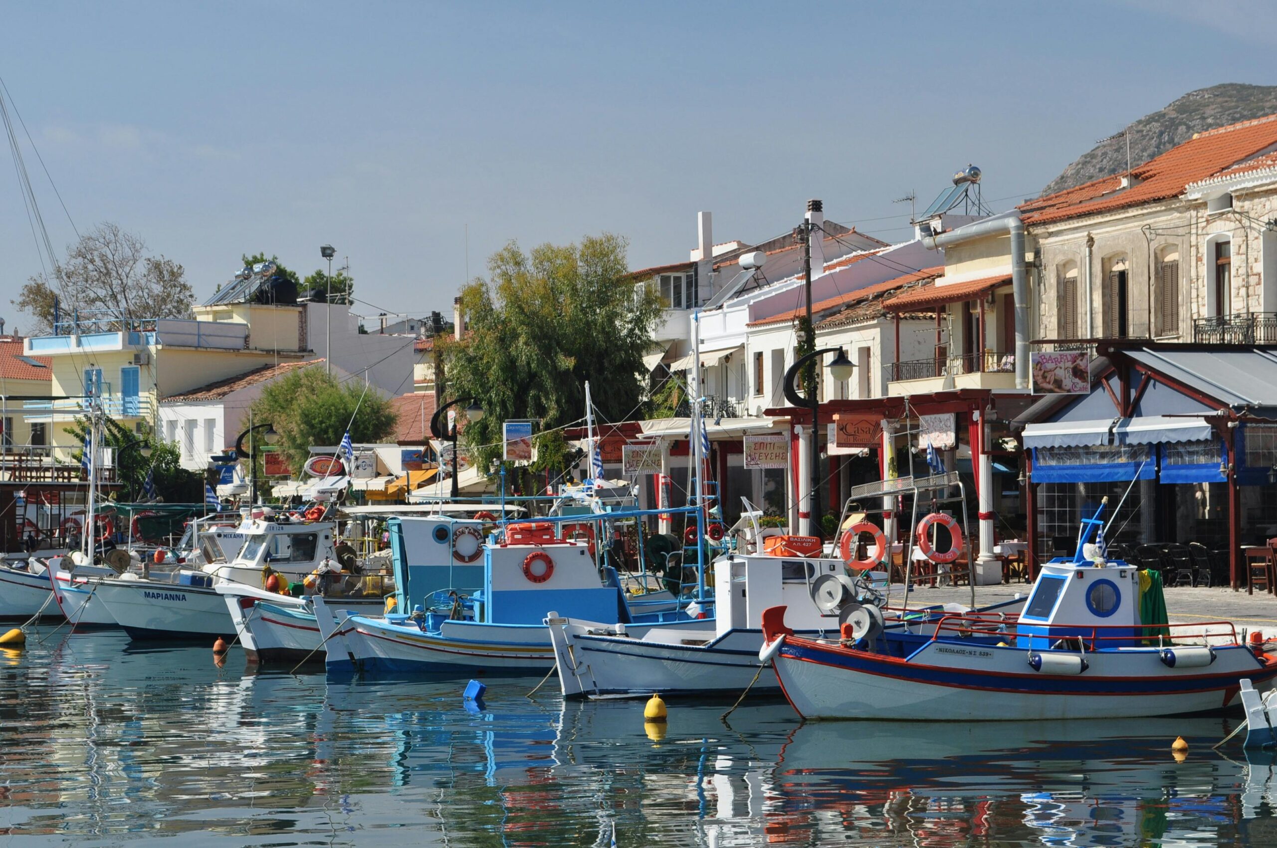 Pythagoreio harbor in Samos, Greece